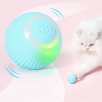 Умные электрические игрушки для кошек с мячом, автоматические катящиеся игрушки для кошек, обучающие самодвижущихся домашних животных, игрушки для интерактивных игр в помещении  10