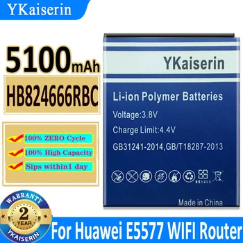 YKaiserin HB824666RBC Аккумулятор 5100 мАч Для Мобильного телефона Huawei Huawei E5577 E5577Bs-937 HB824666RBC Bateria + НОМЕР трека  5