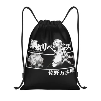 Изготовленные на заказ сумки Manjiro Sano Tokyo Revengers на шнурке для тренировок, рюкзаки для йоги, Женские и мужские сумки Tokyo Gang Mikey Sports для спортзала  5