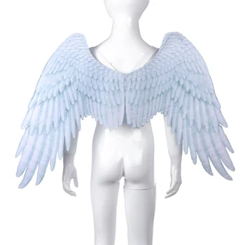 3D Крыло Ангела с эластичным ремешком, рождественский костюм на Хэллоуин для детей 5-10 лет, детский карнавальный костюм Mardi Gras Feather Wing  10