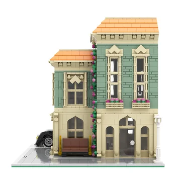 MOC Expert Почтовое Отделение Угловая Машина Для Доставки Кирпичей City Street Series Model Kit Строительные Блоки Детские Игрушки С Подарками 10182  10