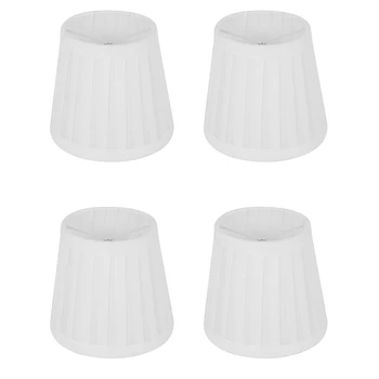 4X Винтажный тканевый абажур для лампы, стол, кровать, крышка для лампы, держатель для люстры, белый  10