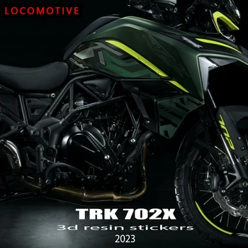 TRK702X 2023 Аксессуары Для Мотоциклов 3D Гель Эпоксидная Смола Комплект Наклеек Защита Бака Для Benelli TRK 702X TRK 702 X  0