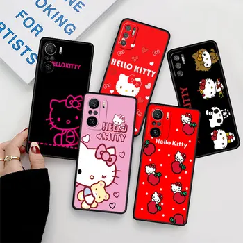 Милый Чехол Hello Kitty Для Xiaomi Redmi Note 11 10 Pro 12 9S 9 8 9C 9A K40 10C 8T 9T Силиконовая Оболочка Телефона  5
