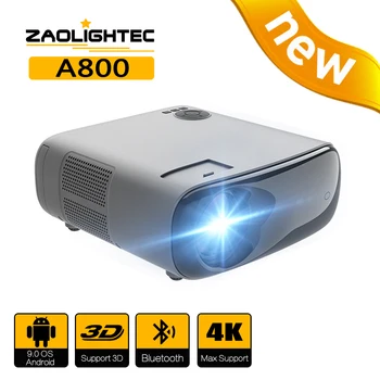 Проектор ZAOLIGHTEC A800 Full HD 1080P, портативный видеопроектор 4K WiFi, проектор для домашнего кинотеатра, 3D-проектор для смартфона  0