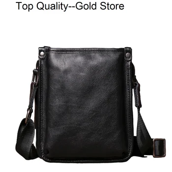 Повседневная мужская сумка из натуральной кожи, оригинальная маленькая сумка через плечо, классическая трендовая модная сумка-мессенджер для 7,9-дюймового iPad  10