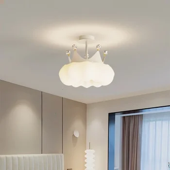 Подвесной потолочный светильник Nordic Crown, Бытовая техника для спальни, Lamparas Colgantes Para Techo Decoracion El Hogar Moderno  5