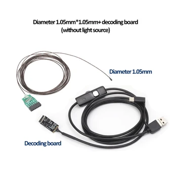 ov6946 0.16MP модуль камеры эндоскопа 1.05 мм * 1.05 мм USB декодирующая плата без светодиодной подсветки для медицинской камеры эндоскопа  4