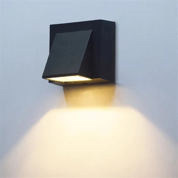IP65 Водонепроницаемый внутренний наружный светодиодный настенный светильник с подсветкой 5 Вт, светодиодный настенный светильник мощностью 10 Вт, установленный на поверхности, Кубический Садовый светильник на крыльце.  5