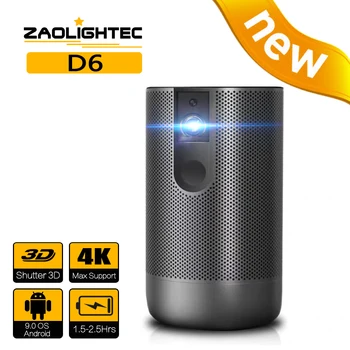 ZAOLITGHTEC D6 Mini Портативный DLP-проектор Pico Smart Android Wifi безэкранный телевизор LED 4K 1080P для мобильного телефона смартфона  5