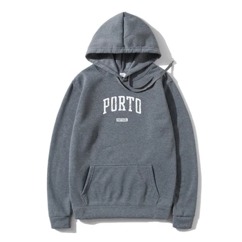 Качественный Пуловер Для Мужчин С Принтом, Теплый Флисовый свитер, Мужская Верхняя одежда Porto Portugal  3