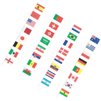 Ручная палка с национальным флагом, международные флаги стран мира, баннеры для оформления бара и вечеринки, размахивающие флагами стран  5