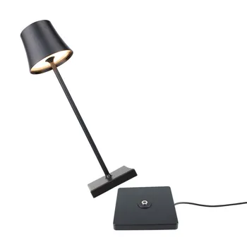 Настольная лампа для ресторана Poldina pro с регулируемой яркостью для помещений и улицы, перезаряжаемая с контактной зарядной базой  5