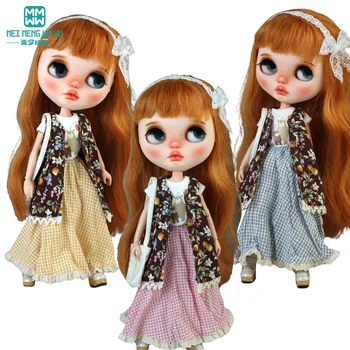 НОВАЯ кукольная одежда Blyth Azone OB22 OB24, модная длинная юбка, кардиган цвета Хаки, розовый, коричневый, черный  3