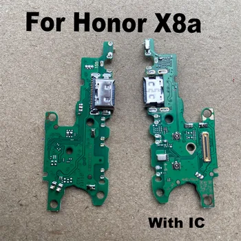Для Huawei Honor X8a USB Зарядная Док-станция Быстрый Порт Mic Разъем Микрофона Плата Гибкого Кабеля Запчасти Для Ремонта Global  0