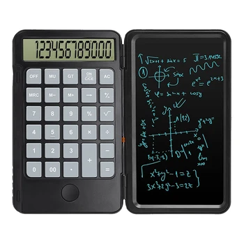 Калькулятор, 12-значный дисплей Со стирающимся письменным столом, ручной многофункциональный калькулятор для школьного офиса  2