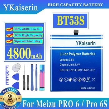 YKaiserin BT53 BT53S 4800 мАч Аккумулятор Высокой Емкости для Meizu Meizy PRO 6/PRO6/Pro 6s/PRO6s Батареи Бесплатные Инструменты  10
