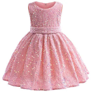 платье принцессы для девочек 3-10 лет детский день рождения выпускной бал вечернее платье для девочек элегантное газовое платье с большим бантом  5