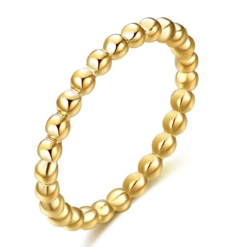 2021 Новый дизайн Ширина Маленькая Волна Дизайн Кольца Золотого, Серебряного Цвета Бусины Из Нержавеющей Стали Кольцо для Женщин Дропшиппинг  3
