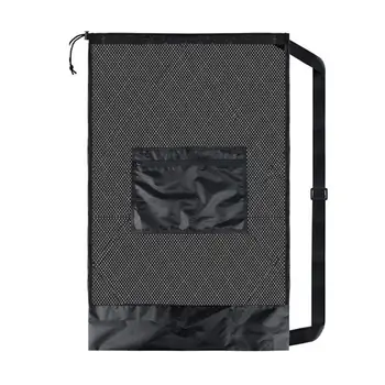 Вместительная сумка для хранения мячей Спортивная сумка для мячей с регулируемым плечевым ремнем для баскетбола, волейбола, сетки на шнурке для футбола  5