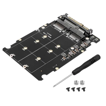 SFF-8639 NVME U.2 К NGFF M.2 M Ключ и B Ключ SSD Адаптер PCIE3.0 X16 GEN3 Портативный Черный Для 2280 2260 2242 2230 SSD  4