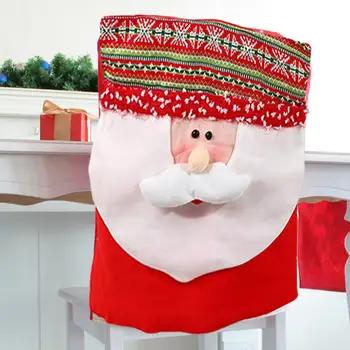 Классический Рождественский декор для стульев Праздничное украшение для стульев Праздничный Снеговик Санта Клаус Чехлы для стульев для столовой Merry для стульев  5