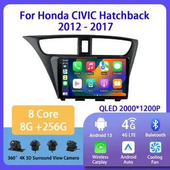 Android 13 для хэтчбека Honda CIVIC 2012 - 2017 Автомагнитола, мультимедийный видеоплеер, Навигация для Android Auto Carplay, Wi-Fi, GPS  5