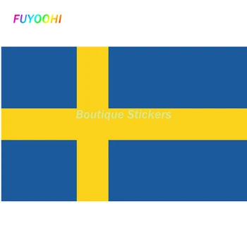 Наклейки FUYOOHI Play для автомобиля с флагом Швеции, мотоцикла, Виниловых водонепроницаемых Наклеек, Деколи, высококачественных автомобильных аксессуаров, украшения  10