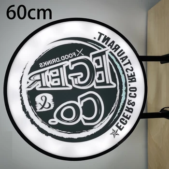 60cm LED Light Box Бизнес-Вывески Изготовленный На Заказ Световой Знак Наружная Реклама Лампа Магазин Вывесок Двухсторонние Внешние Вывески  10