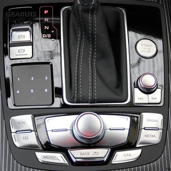 Для Audi RS6 RS7 S6 S7 C7 2012-2018 A6 A7 Автомобильный Электронный Ручной Тормоз Старт Стоп Двигателя Украшение Шестерни Кнопка Переключения Наклейка Крышка  5