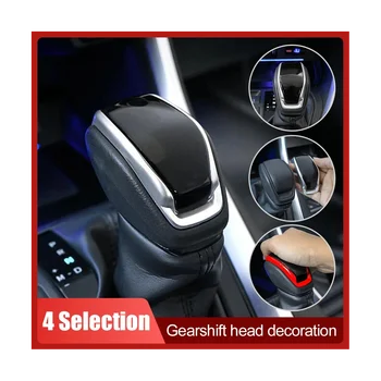 Внутренняя накладка головки переключения передач из ABS для Toyota RAV4 XA50 2019 2020 Для стайлинга автомобилей Крышка рычага головки переключения передач C  5