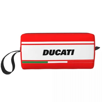 Милая Дорожная сумка для туалетных принадлежностей Ducati Италия, Женская Мотоциклетная Косметичка, Органайзер для макияжа, Набор для хранения косметики  5
