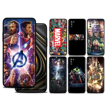 Marvel Avengers Super Heroes Для Xiaomi POCO X3 NFC M3 Pro X3 F3 GT Pocophone F1 Чехол для Mi 11T 10T Pro 9T 11 Note 10 Lite Civi  2