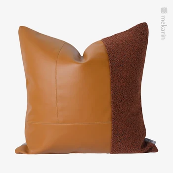 Скандинавская оранжевая простроченная подушка диванная подушка для гостиной квадратная подушка для гостиничного ресторана Winery подушка для сиденья  5