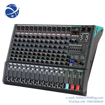YYHC Biner PA12 Профессиональный 12-канальный микшер звуковой консоли, встроенный 99 DSP Эффекторный DJ аудиомикшер  5