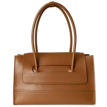 Женская сумка для поездок на работу из натуральной кожи 2022, сумка через плечо и подмышки, вместительная сумка через плечо из мерсеризованной воловьей кожи.  5