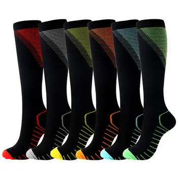 Компрессионные носки calcetines ciclismo, носки для бега, мужские и женские модные дышащие влагоотводящие футбольные лыжные походные носки на открытом воздухе  5