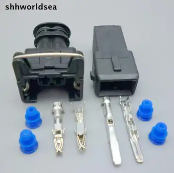 shhworldsea 100 комплектов EV1 Вилка Топливной форсунки Для Автомобилей Водонепроницаемый 2-Контактный Разъем Электрического Провода 282762-1/106462-1  10