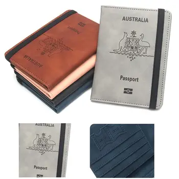 Австралия Обложка Для Паспорта Путешествия Искусственная Кожа Паспорта Протектор Бумажник Подарок Женщины Мужчины Держатель Для Паспорта Чехол  5