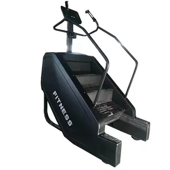 Черная машина для скалолазания Электрическая Лестница-Степпер Stepmill Stairmill Stair Climber Коммерческий Тренажерный Зал Кардиотренажеры для фитнес-центра  5