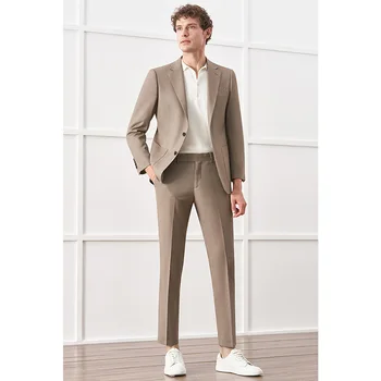 Lin2356-Мужской деловой пиджак, черный, тонкий, профессиональный  0