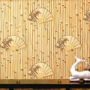 3d Бамбуковые обои Фон для телевизора и дивана Обои в классическом китайском стиле для оформления стен в чайном домике, кабинете, ресторане отеля  5