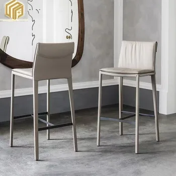 Креативный обеденный стул с подъемником для дома, современный простой высокий барный стул, легкий роскошный вращающийся барный стул  4