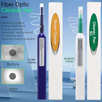 Коробка для чистки оптического волокна Ручка для очистки оптического волокна Инструмент для чистки оптического волокна 2,5 мм LC MU 1,25 мм SC/ST/FC Очиститель  10