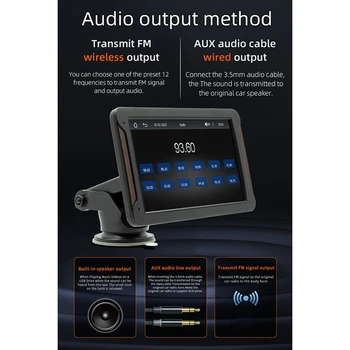 7-дюймовый автомобильный сенсорный экран, беспроводной Carplay Android Auto, портативное радио Bluetooth MP5 FM-приемник, хост B5301  5