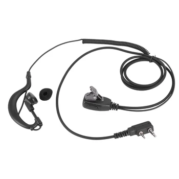 2-контактный наушник G-образной формы с микрофонным ушным крючком PTT Гарнитура для радио Kenwood Puxing Wouxun BaoFeng  5