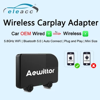 Eleacc Wireless Apple Carplay Bluetooth Auto Cmnnect Multimídia Automotiva Автомобильный OEM Проводной Carplay К Беспроводному адаптеру Carplay  5
