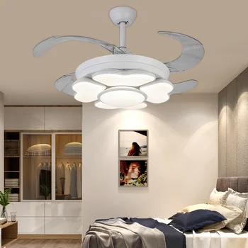 Китайская вентиляторная лампа, светодиодная люстра для помещений, современная гостиная, интеллектуальная невидимая вентиляторная люстра, новые странные предметы первой необходимости  5