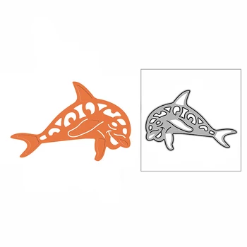 Новые штампы для резки металла с дельфинами и океанскими животными 2021 года для изготовления поздравительных открыток своими руками и скрапбукинга без штампов  4