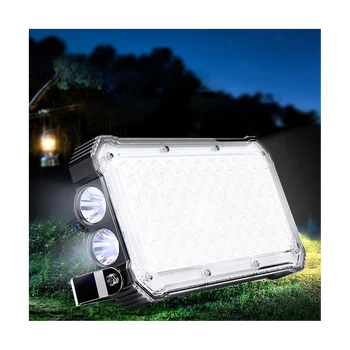 20000 мАч Многофункциональный фонарь для кемпинга, светодиодный портативный кронштейн для освещения палатки, аварийное освещение, зарядка через USB на открытом воздухе (черный)  5
